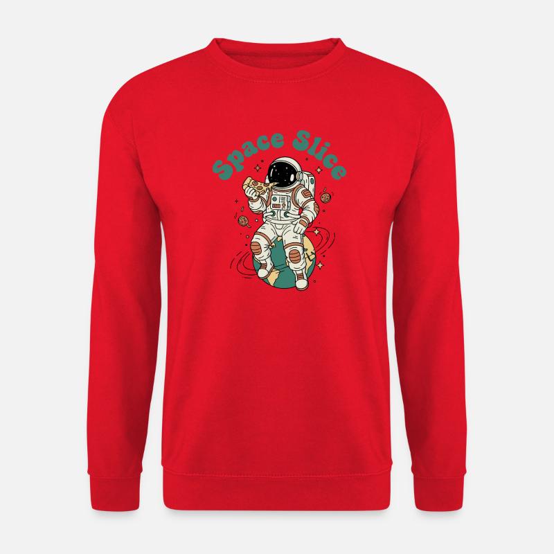 Weltraum Pizza Astronaut - Unisex Pullover - Rot