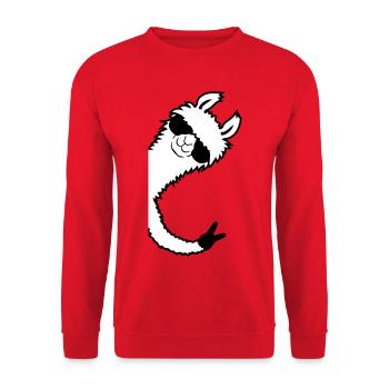 Lama Cool Lunettes de Soleil Pas Ma Main De Paix Problama - Sweat-shirt Unisexe - rouge - Devant - Alina (178cm) & Michal (187cm)