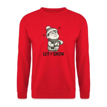 Que neige ironie - Sweat-shirt Unisexe - rouge - Devant - Alina (178cm) & Michal (187cm)