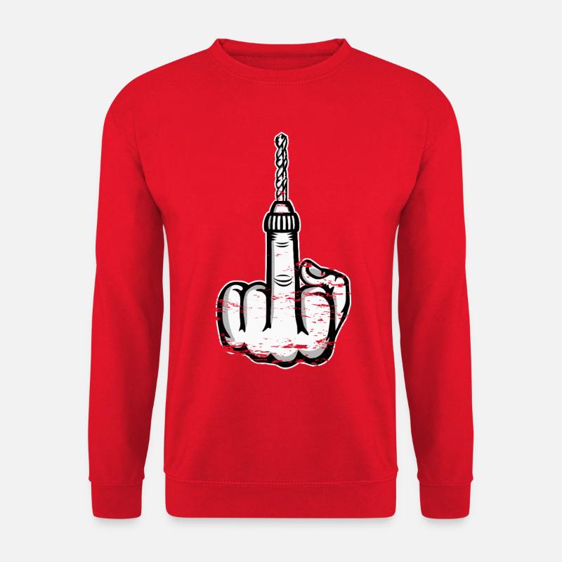 Middle Finger Stingerfinger Drill Design - Unisex Sweatshirt - red