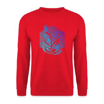 Windsurfing in a nutshell - Unisex Sweatshirt - red - Front - Alina (178cm) & Michal (187cm)
