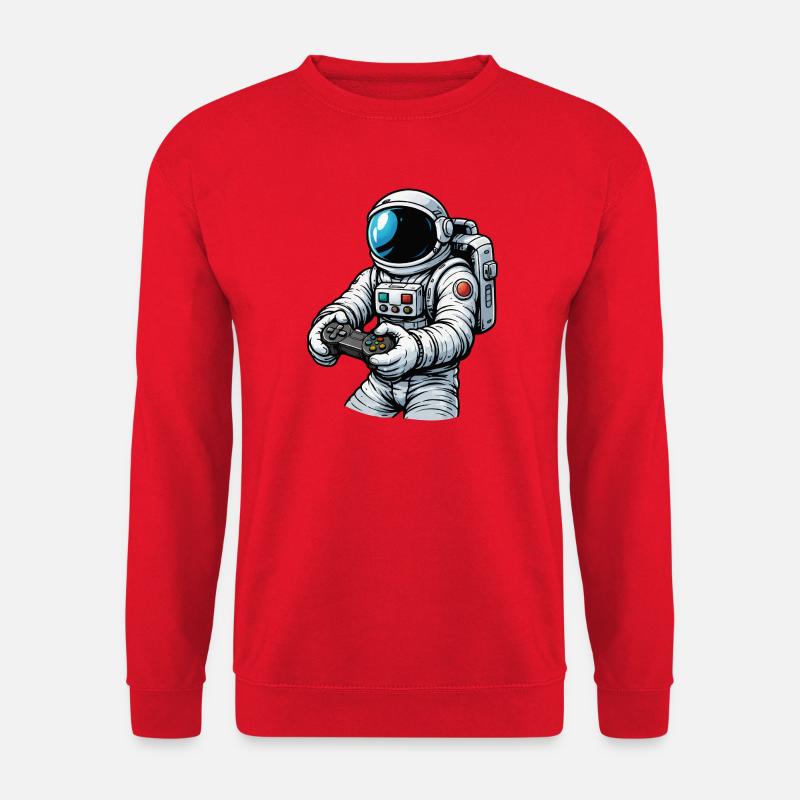 Astronaut with game controller - Unisex Sweatshirt - red
