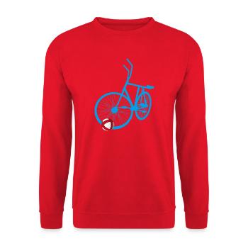 Radball, Cycleball, Hallenradsport - Unisex Pullover - Rot - Vorne - Alina (178cm) & Michal (187cm)