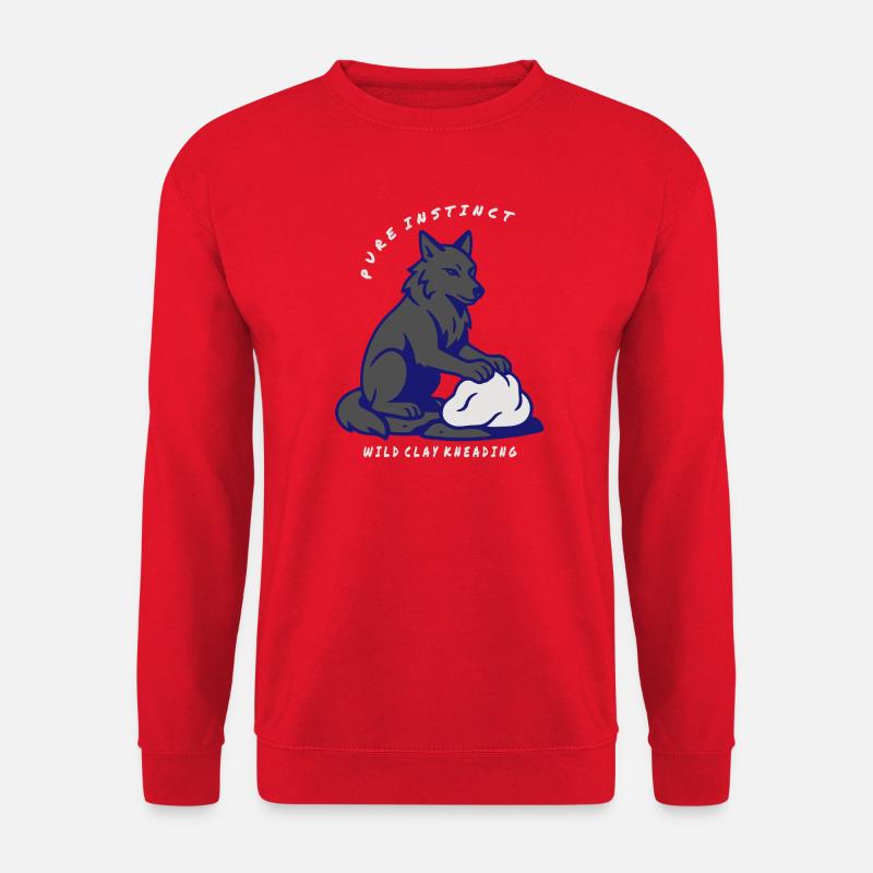 Wolf Instinct: Clay Kneading - Unisex Sweatshirt - red