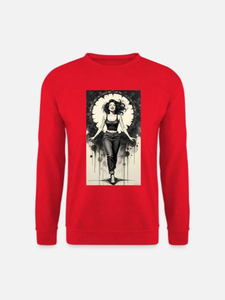 Sirène monochrome et auréole de fer - Sweat-shirt Unisexe - rouge
