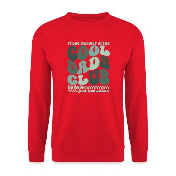 Cool Dads Club - Papa Vatertag Geschenk - Unisex Pullover - Rot - Vorne - Alina (178cm) & Michal (187cm)