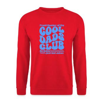 Cool Dads Club - Papa Vatertag Geschenk - Unisex Pullover - Rot - Vorne - Alina (178cm) & Michal (187cm)