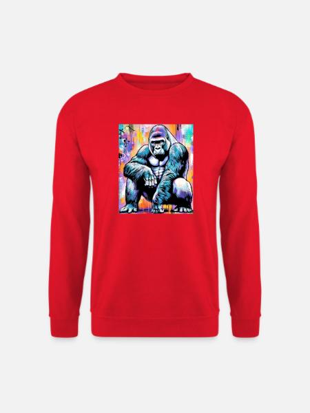gorille - Sweat-shirt Unisexe - rouge