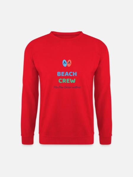 Beach Crew mit Flip-Flops - Unisex Pullover - Rot
