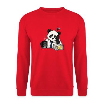 WORK_MODE_LOADING - Unisex Sweatshirt - red - Front - Alina (178cm) & Michal (187cm)