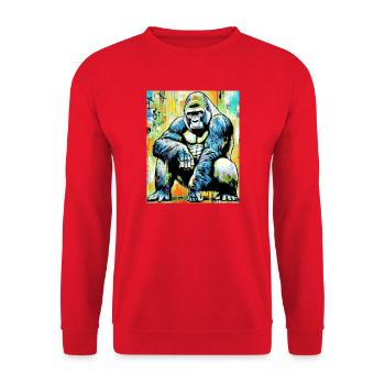 gorille - Sweat-shirt Unisexe - rouge - Devant - Alina (178cm) & Michal (187cm)