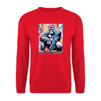 gorille - Sweat-shirt Unisexe - rouge - Devant - Alina (178cm) & Michal (187cm)