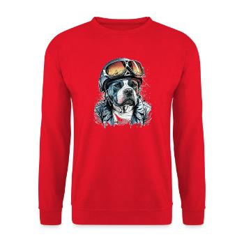Molosse biker 3 - 109c - Sweat-shirt Unisexe - rouge - Devant - Alina (178cm) & Michal (187cm)