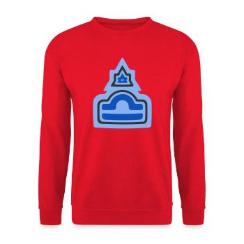 Zodiac Tribal Libra and Air - Unisex Sweatshirt - red - Front - Alina (178cm) & Michal (187cm)