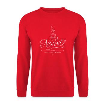 Nonno Amore und Ordnung – Elegantes Italien Design - Unisex Pullover - Rot - Vorne - Alina (178cm) & Michal (187cm)