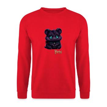 Gotischer Samthamster - Unisex Pullover - Rot - Vorne - Alina (178cm) & Michal (187cm)