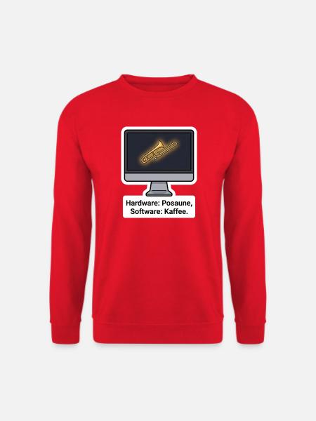 Posaune Hardware Kaffee IT Shirt - Unisex Pullover - Rot