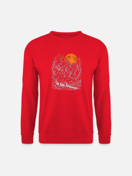 Der kopflose Reiter mit dem Kürbiskopf - Unisex Pullover - Rot