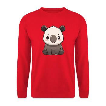 Tapir - Unisex Pullover - Rot - Vorne - Alina (178cm) & Michal (187cm)