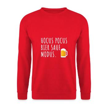 hocus pokus bier sauf modus - Unisex Pullover - Rot - Vorne - Alina (178cm) & Michal (187cm)
