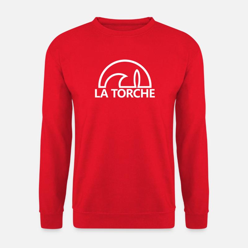 La Torche soleil minimalistisches weißes Surfbrett - Unisex Pullover - Rot