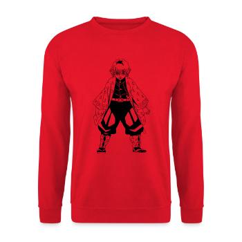 Anime, Manga, Serie, Geschenkidee, Fantasie - Unisex Pullover - Rot - Vorne - Alina (178cm) & Michal (187cm)
