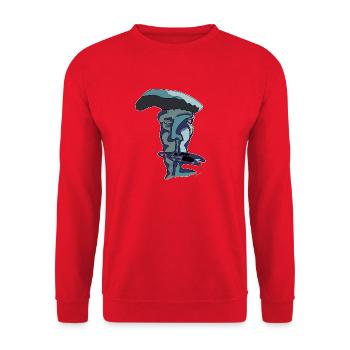 signore lago - streetwear, casual style, funsport - Unisex Pullover - Rot - Vorne - Alina (178cm) & Michal (187cm)