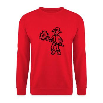 Farmer hay - line - Unisex Sweatshirt - red - Front - Alina (178cm) & Michal (187cm)