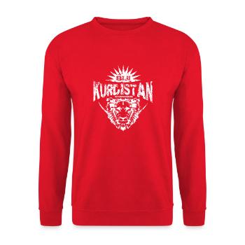 Kurdistan-weiß - Unisex Pullover - Rot - Vorne - Alina (178cm) & Michal (187cm)