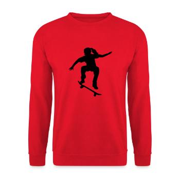 Skateboard - Sweat-shirt Unisexe - rouge - Devant - Alina (178cm) & Michal (187cm)