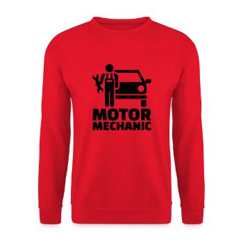 Motor mechanic - Unisex Sweatshirt - red - Front - Alina (178cm) & Michal (187cm)