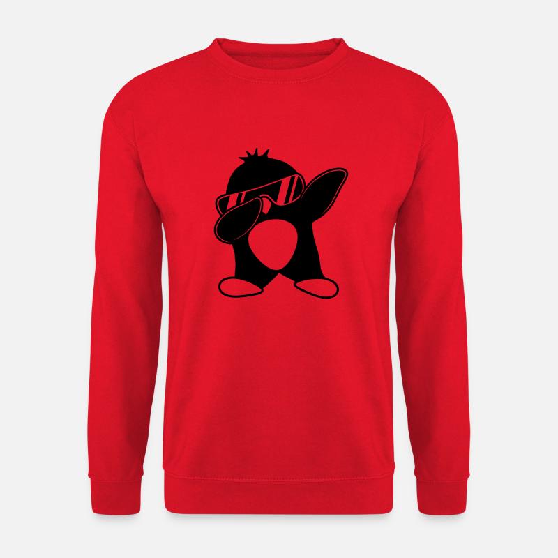 Penguin Dab Funny - Unisex Sweatshirt - red
