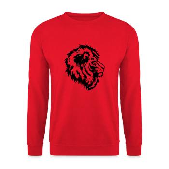 lion black - Unisex Sweatshirt - red - Front - Alina (178cm) & Michal (187cm)
