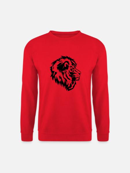lion black - Unisex Sweatshirt - red