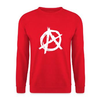 Anarchy - Unisex Sweatshirt - red - Front - Alina (178cm) & Michal (187cm)