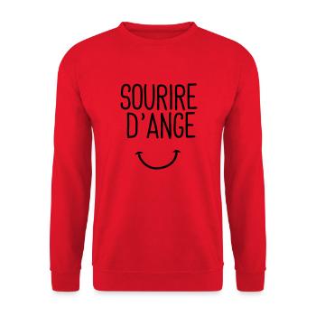 Sourire d'ange - Sweat-shirt Unisexe - rouge - Devant - Alina (178cm) & Michal (187cm)