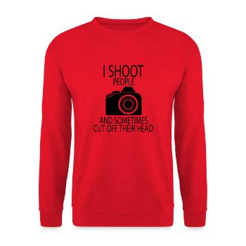 Photography Movie Camera Photographer - Unisex Sweatshirt - red - Front - Alina (178cm) & Michal (187cm)