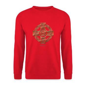 Croix celtique - Sweat-shirt Unisexe - rouge - Devant - Alina (178cm) & Michal (187cm)