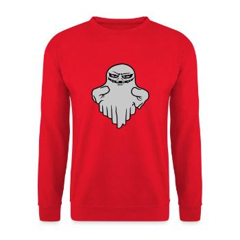 Evil Floating Spirit Comic - Unisex Sweatshirt - red - Front - Alina (178cm) & Michal (187cm)