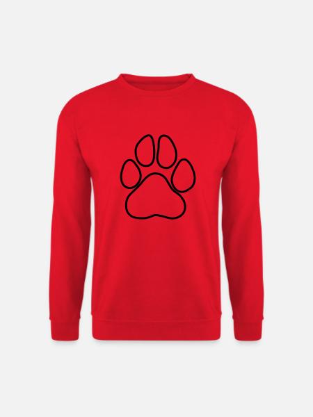 Pfotenumriss - Unisex Pullover - Rot