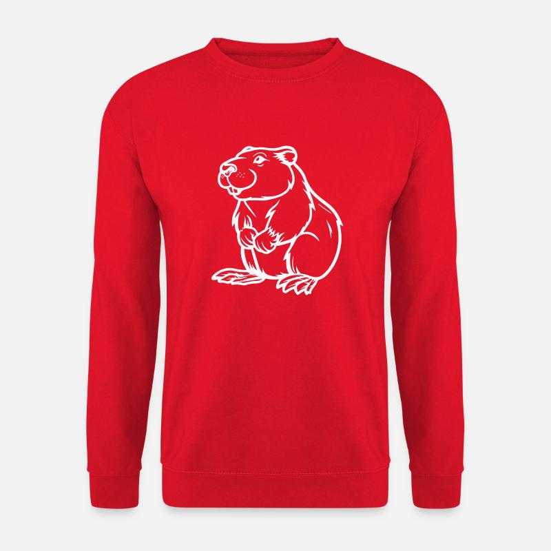 hamster comic tier - Unisex Pullover - Rot