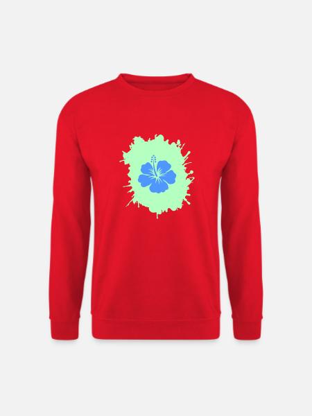 Hibiscus blobs - Unisex Sweatshirt - red