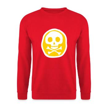 Crâne et os - Sweat-shirt Unisexe - rouge - Devant - Alina (178cm) & Michal (187cm)