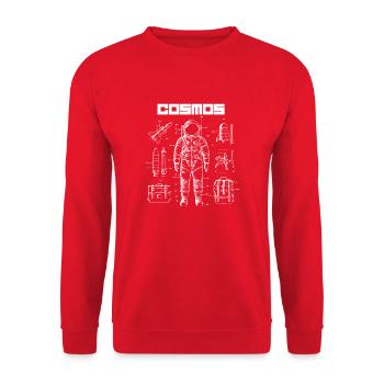 Astronaut in the Cosmos Design - Unisex Sweatshirt - red - Front - Alina (178cm) & Michal (187cm)