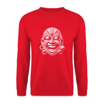Maske - Unisex Pullover - Rot - Vorne - Alina (178cm) & Michal (187cm)
