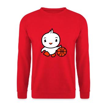 oiseau basket-ball jouer amusant ballon sports dribble - Sweat-shirt Unisexe - rouge - Devant - Alina (178cm) & Michal (187cm)