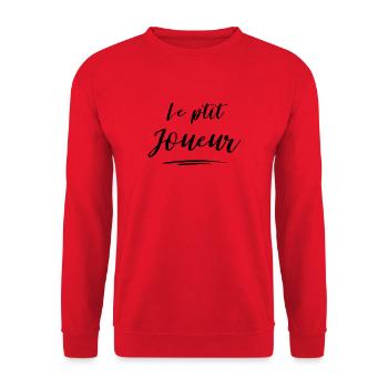 Le Ptit Joueur Motif foncé - Sweat-shirt Unisexe - rouge - Devant - Alina (178cm) & Michal (187cm)