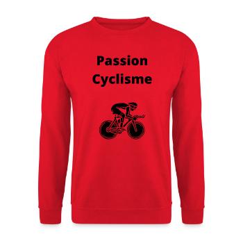 passion cyclisme - Sweat-shirt Unisexe - rouge - Devant - Alina (178cm) & Michal (187cm)