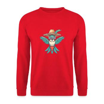 Colibri Oiseau Drôle Sombrero - Sweat-shirt Unisexe - rouge - Devant - Alina (178cm) & Michal (187cm)