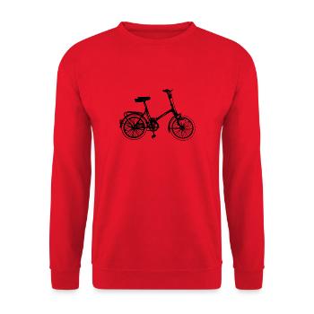 DDR Klapprad Klappfahrrad - Unisex Pullover - Rot - Vorne - Alina (178cm) & Michal (187cm)